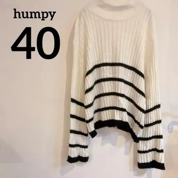 인기 humpy [ 40 ] 스트라이프 스웨터 플레어 소매