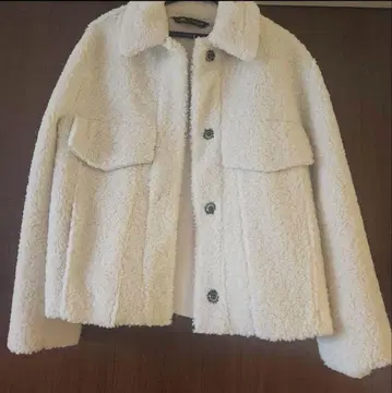 ZARA 복슬복슬 보아 블루종 화이트 M 사이즈