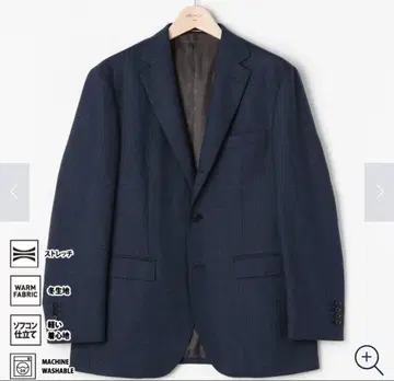 [ ORIHICA ] 스마트 비즈 셋업 사이즈 M 82 파랑 글렌체크