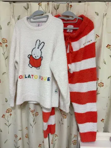 [ gelato pique ] 베비모코 자카드 풀오버 & 롱 팬츠 세트