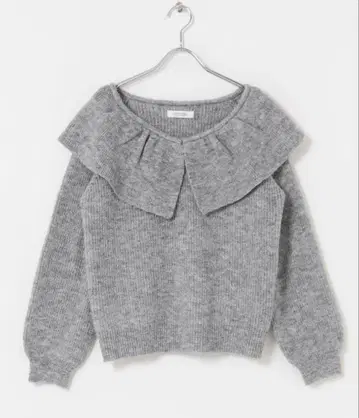 URBAN RESEARCH 서니 레이블 프릴 칼라 아제 니트