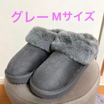 GU 웜 무스탕 터치 슬리퍼 M 사이즈 그레이