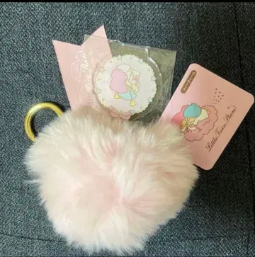 새상품 키키라라 50주년 산리오 리틀트윈스타 퍼 참 핑크