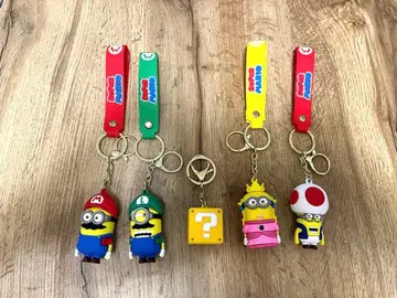 미니언 슈퍼 마리오 키링 6개 세트