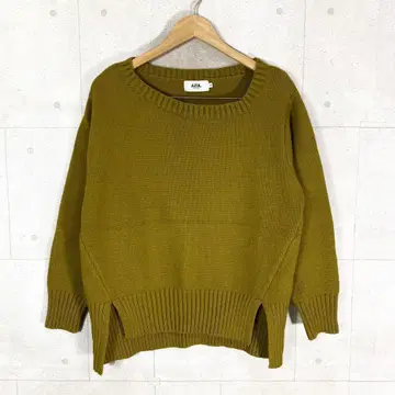 AZUL BY MOUSSY (M) 니트 스웨터 올리브색 모스그린