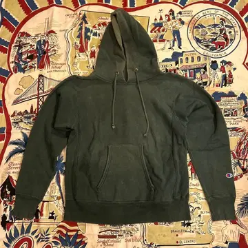 빨간색 택 USA 제작 champion 리버스 위브 후드티 무지 L