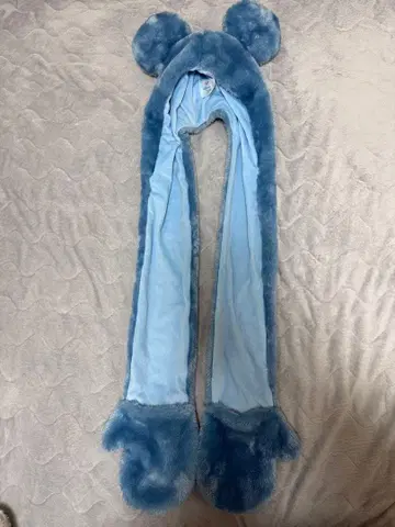 하늘색 귀 달린 후드