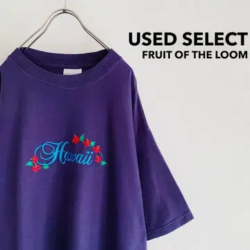 구제 의류 'FRUIT OF THE LOOM' 자수 티셔츠