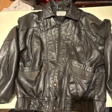 블랙 가죽 자켓 짧은 기장 스트릿