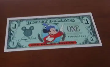 디즈니월드 기념 지폐 디즈니달러 1달러
