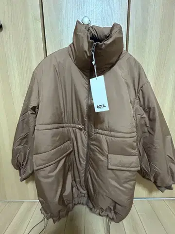 AZUL 브라운 다운 자켓