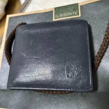 IL BISONTE 접이식 지갑 다크 블루