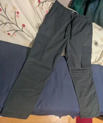 CELIO BRAND, M SIZE 다크 그레이 카고 팬츠 허리밴딩