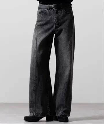 CLEL 빈티지 디자인 3D 데님 블랙 S