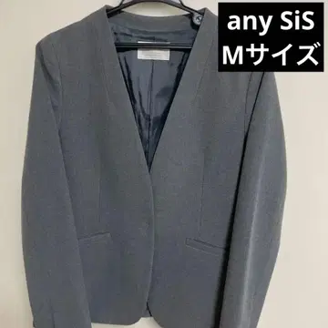 any SiS 그레이 노카라 자켓 여성용 M 사이즈