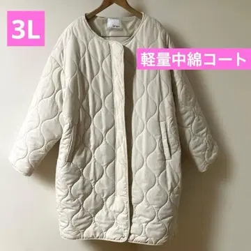 겨울 아이보리 멋스러운 경량 충전솜 코트 3L