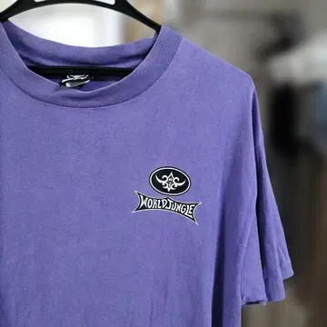 WORLD JUNGLE 보라색 T셔츠 L 사이즈 90s