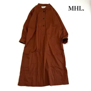 2024 MHL. SOFT DENSE COTTON 밴드 카라 원피스