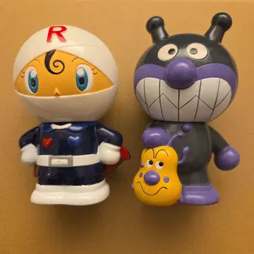 [ 2004년제 레어 ] 앙팡맨 피푸인형 2체 세트 세균맨 롤 빵나