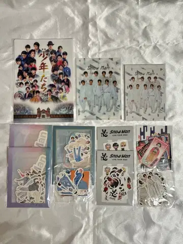 Snow Man 파일 스티커 씰 메모장 세트