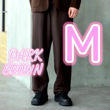 25AW 새상품 유니클로 C 이지 와이드 테이퍼드 팬츠 브라운 M