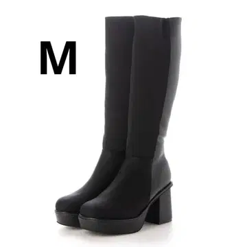 YOSUKE 통굽 롱 부츠 M