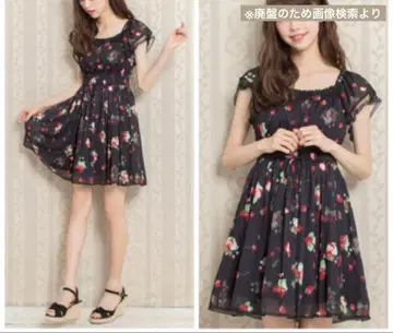 시크릿 허니 이치고 패턴 원피스