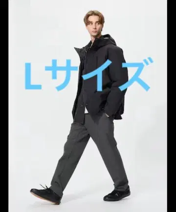 유니클로 웜 스트레치 팬츠 다크 그레이 웜 팬츠 남성용 L 사이즈 미사용