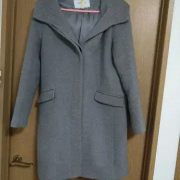 최근 모델 언타이틀 베이직 후드 코트 그레이 L 울