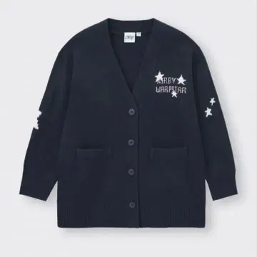 별 패턴 자수 가디건 별의 커비 GU Kirby S 사이즈 네이비