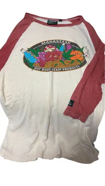 MANASTASH 7부 소매 티셔츠 헴프제 마