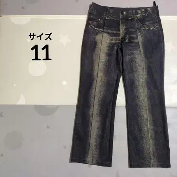 11 데님풍 페인트 와이드 팬츠 바지 레깅스 루즈핏 여성용