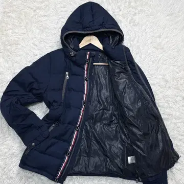 빔즈 다운 자켓 L 네이비 트리코 롤 후드 육후 울트라 웜