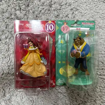 디즈니 크리스마스 피규어 벨 야수 세트