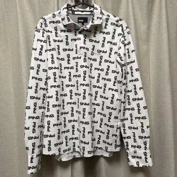 PING 로고 프린트 긴팔 셔츠 골프