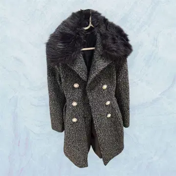 Dielle laisen 퍼 부착 롱 코트