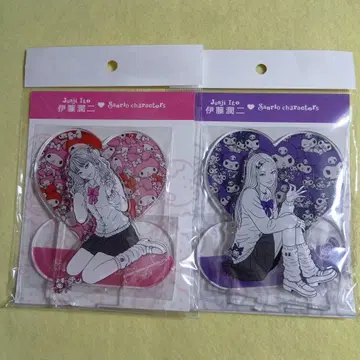 갸루 토미에 배경 포함 아크릴 스탠드 2종 세트 이토 준지 산리오 정품