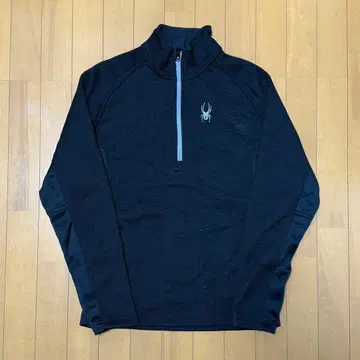 [레어] SPYDER 코어 스웨터 플리스 자켓 하프 지퍼 M 블랙