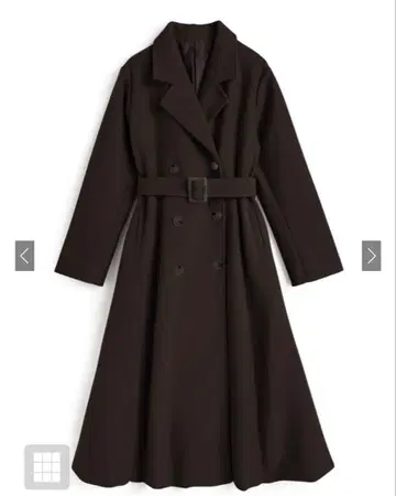 벨트 포함 페이크 울 플레어 롱 코트[ze936] grl