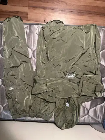 PRO CLUB 나일론 자켓 셋업 올리브 그린