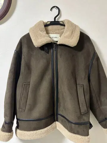 Ray BEAMS 무스탕 자켓 브라운