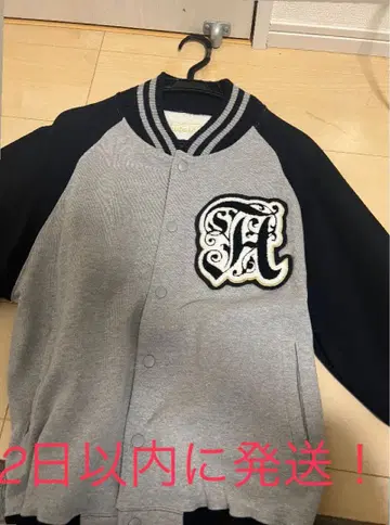 ALIFE 바시티 자켓 그레이/네이비