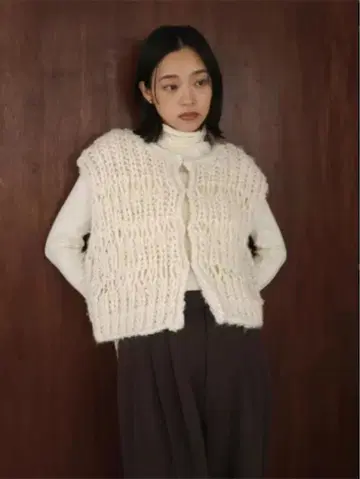 hellam 핸드 니트 로빙 베스트