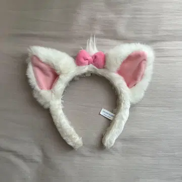 고양이 귀 머리띠 핑크 리본 포함