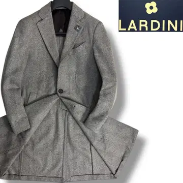 J5036 새상품급 라르디니 헤링본 무늬 체스터 코트 그레이 48