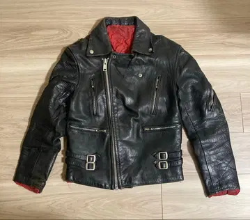 UK 70's 빈티지 가죽 라이더 자켓 라이트닝