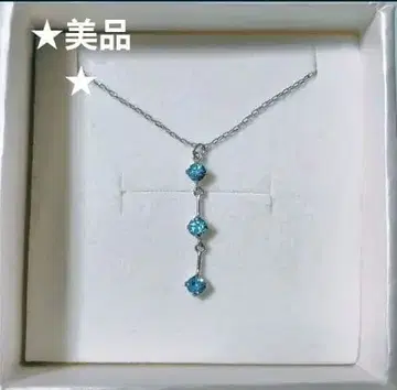 K10 WG 블루 토파즈 스톤 목걸이 3석