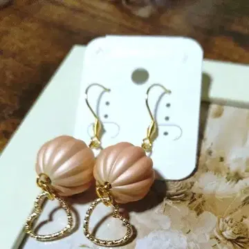 핑크 하트형 후크 포함 귀걸이