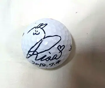 무라타 리사 jlpga 친필 사인 오운 네임 볼 여자 골프 프로