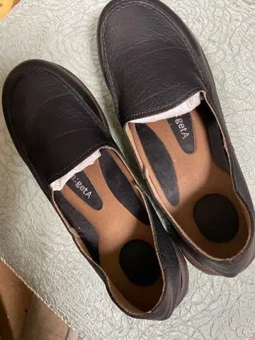 가죽 슬립온 리게타 신발 블랙 S 사이즈